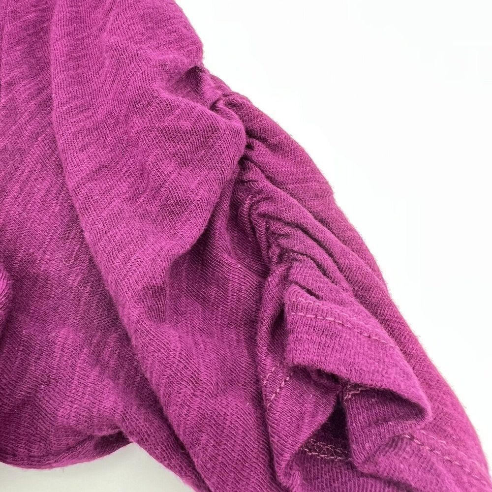 Anthropologie Deletta Beaded Scoop Neck Tee Purple Size XS - Picture 6 of 6